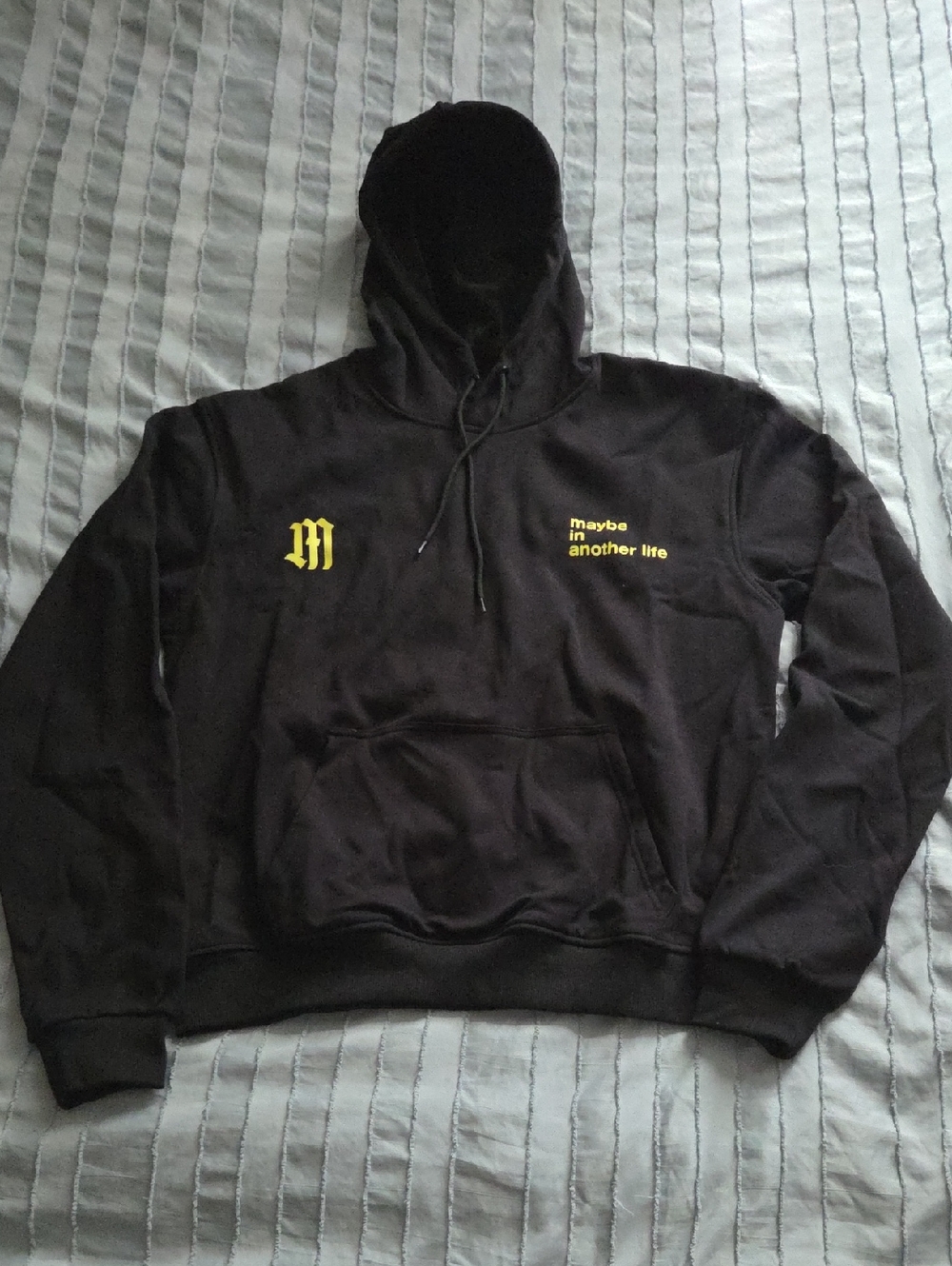 Black Hoodie with Yellow Logo